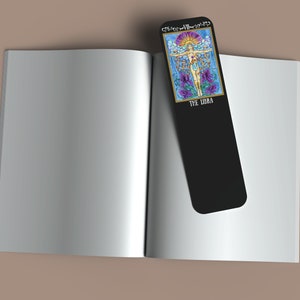 Marcador de cartas de tarô do zodíaco de Libra, preto, marcador de horóscopo de Libra, presente para melhor amigo, presente de amante de livros, presente nerd, presentes de leitor ávido