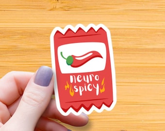 Neuro Spicy Sauce Sticker: Waterproof Glossy Vinyl Decal