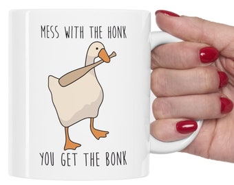 Funny Goose Coffee Mug: Meme Tea Cup, Duck Lover Gift (11 oz, 15 oz)