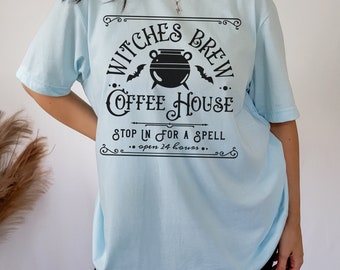 T-shirt Witches Brew Coffee House: Dark Cottagecore Witchy T-shirt