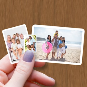 Personalized Photo Waterproof Glossy Sticker, Personalized Picture Vinyl Sticker, Family Picture Decal, Gift for Him, Gift for Her, Birthday