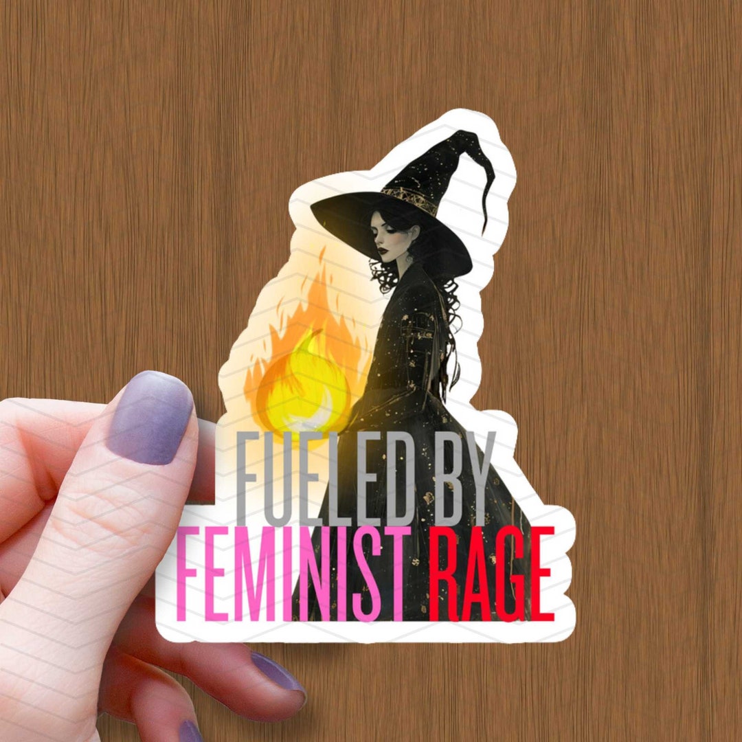 Synchron Rage Witch Feminist Rage Witch Sticker: Waterproof Glossy Vinyl Decal - Etsy
