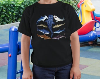 Kids Shark Species T-Shirt, White Hammerhead Tee