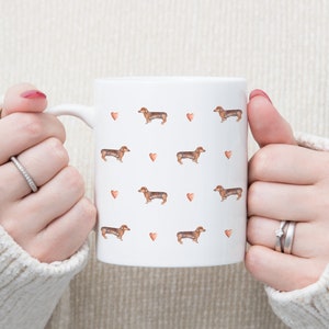 Love Dachshund Mug, 11oz, 15 oz, Dog Lover, Sausage Dog Mug, Dog Gift, Cute Dachshund Mug, Gift for Her, Dachshund Puppy Cup, Gift for Him
