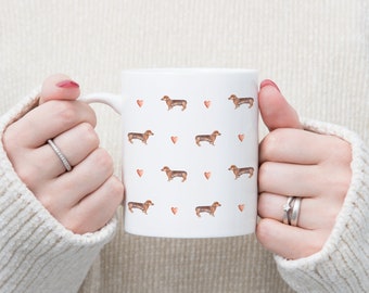 Mug teckel : cadeau pour amateur de saucisses (11 oz, 15 oz)