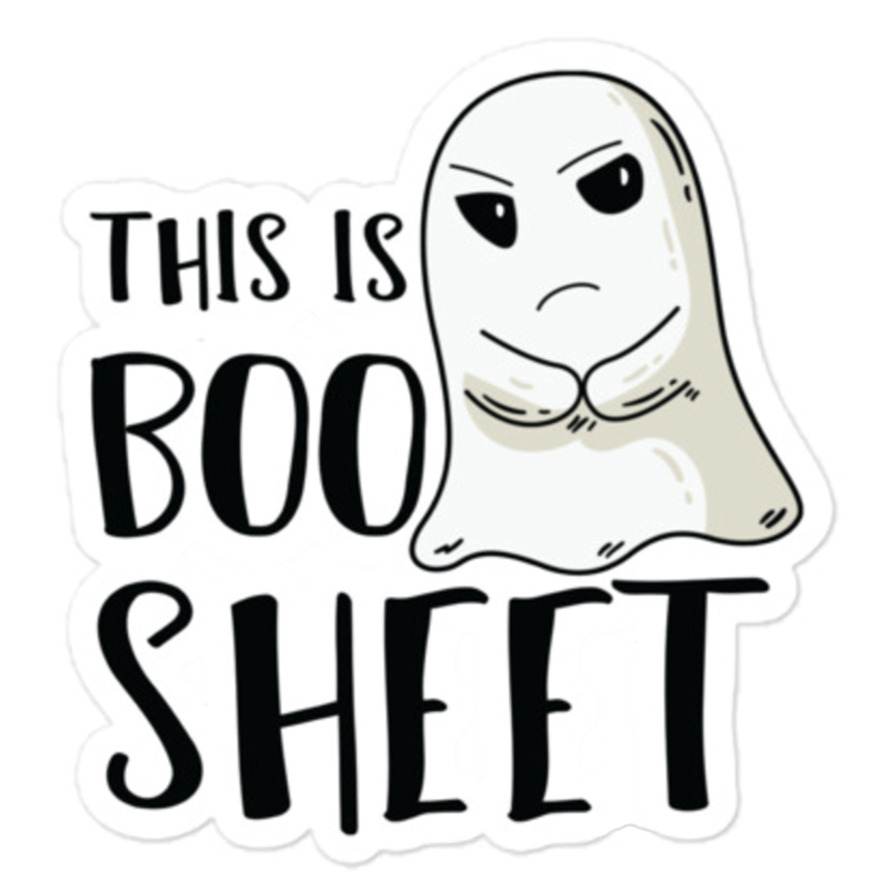 Discover This is Boo Sheet Waterproof Glossy Sticker, Ghost Sticker, Halloween Vinyl Sticker, Spooky Laptop Sticker, Boo Sticker, Ghostie Funny Gift