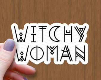 Witchy Woman Vinyl Sticker: Waterproof Glossy Decal