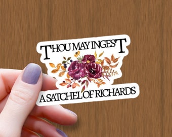 Thou May Ingest Sticker: Sarcastic Feminist Glossy Vinyl Decal