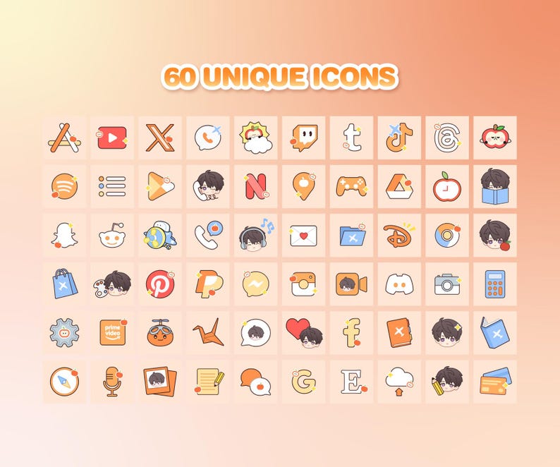 Caleb Inspired App Icons, Ios + Android Icon Pack (digital Download ...