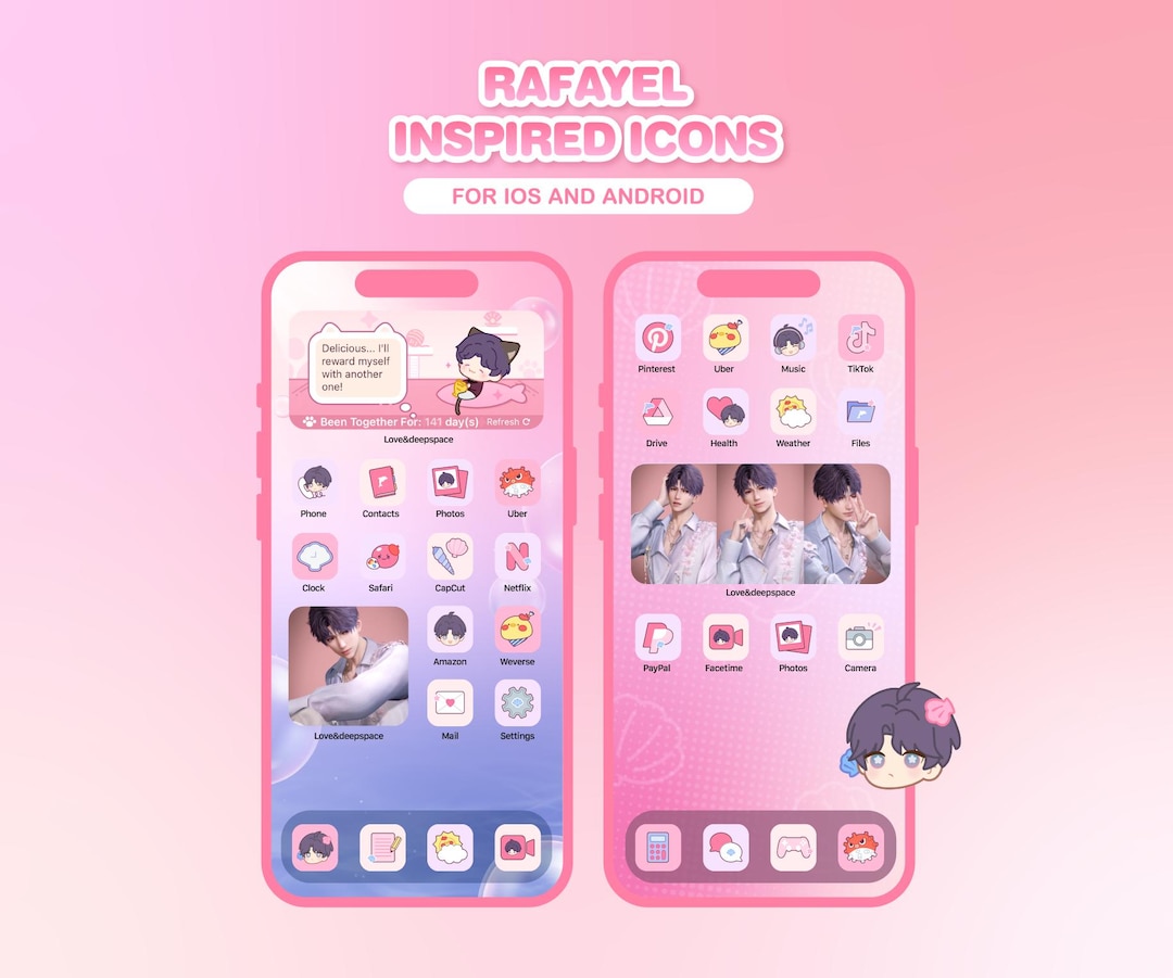 Rafayel Inspired App Icons, Ios + Android Icon Pack (digital Download ...