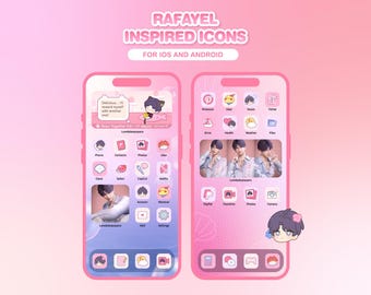 Rafayel Inspired Icons, Cute icons, iOS and Android app icons, Aesthetic Icon pack, Otome, Anime