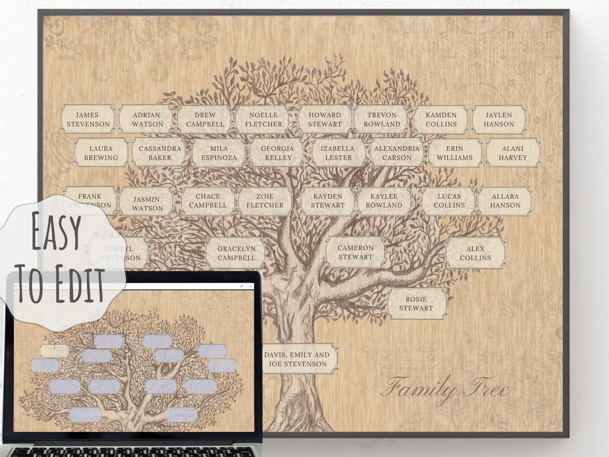 5-generation-family-tree-template-8x10inch-pdf-jpg-files-instant