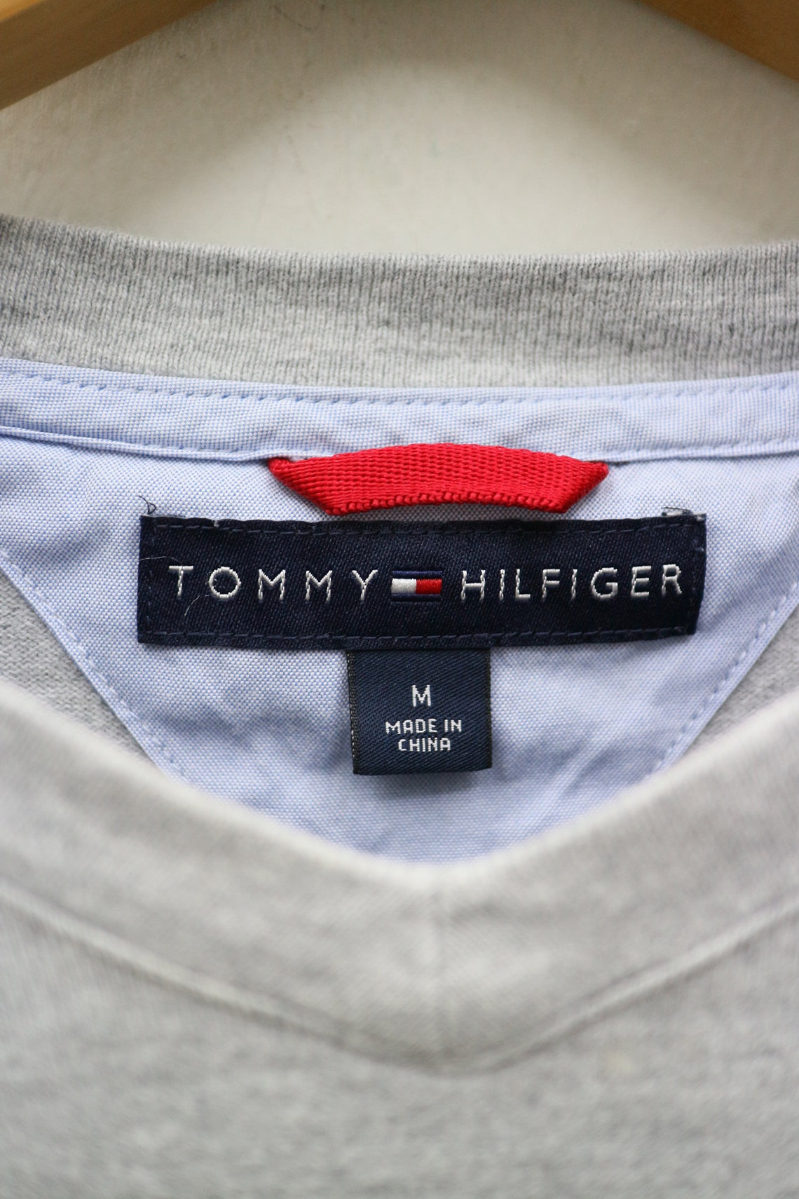 Vintage TOMMY HILFIGER Small Logo Designer Gray Pullover | Etsy