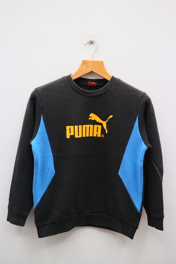 Vintage PUMA Big Logo Big Spell Sportswear Black Pullover | Etsy