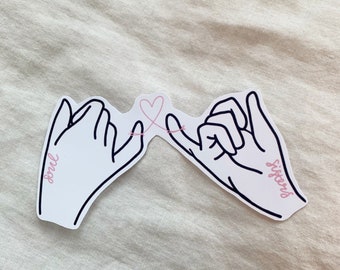 Soul Sisters-sticker, op maat, beste vriendstickers, beste vriend cadeau, Pinky Belofte-sticker, vrienden op afstand, vriend-sticker, cadeau-idee