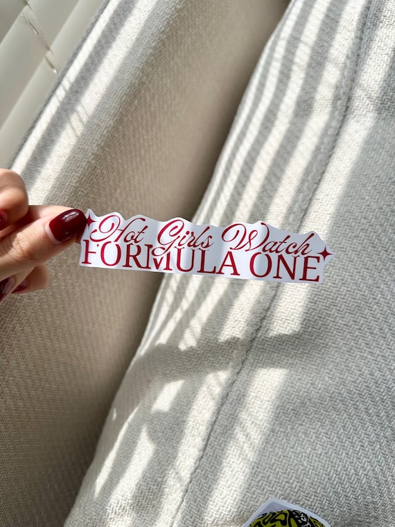 Hot girls watch F1 sticker,Formula 1,gift ideas,LN,racing gifts,racing formula,helmet,funny stickers,glossy,gift ideas,McLaren,red