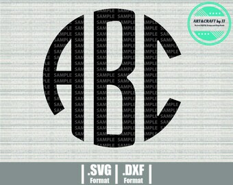 Circle Monogram SVG, Circle Monogram Font, SVG Files, Silhouette Cut Files, Cricut Cut Files