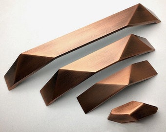 Copper Cabinet Pulls Etsy