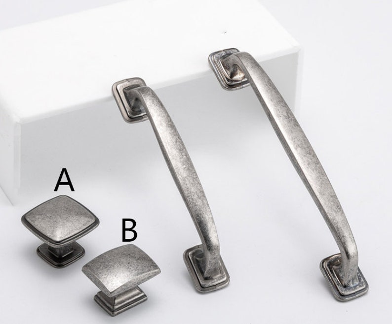 3.75/'/' 5/'/' Antique Silver Cabinet Pulls Ancient Dresser Drawer Pulls Knobs Cupboard Door Knobs Handles Kitchen Hardware Pulls 96 128 mm