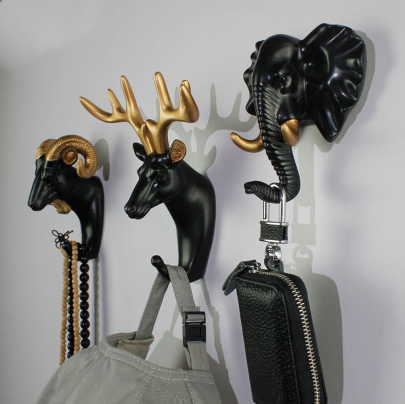 Modern Wall Hooks Animal Decorative Wall Hooks Handmade Coat Etsy