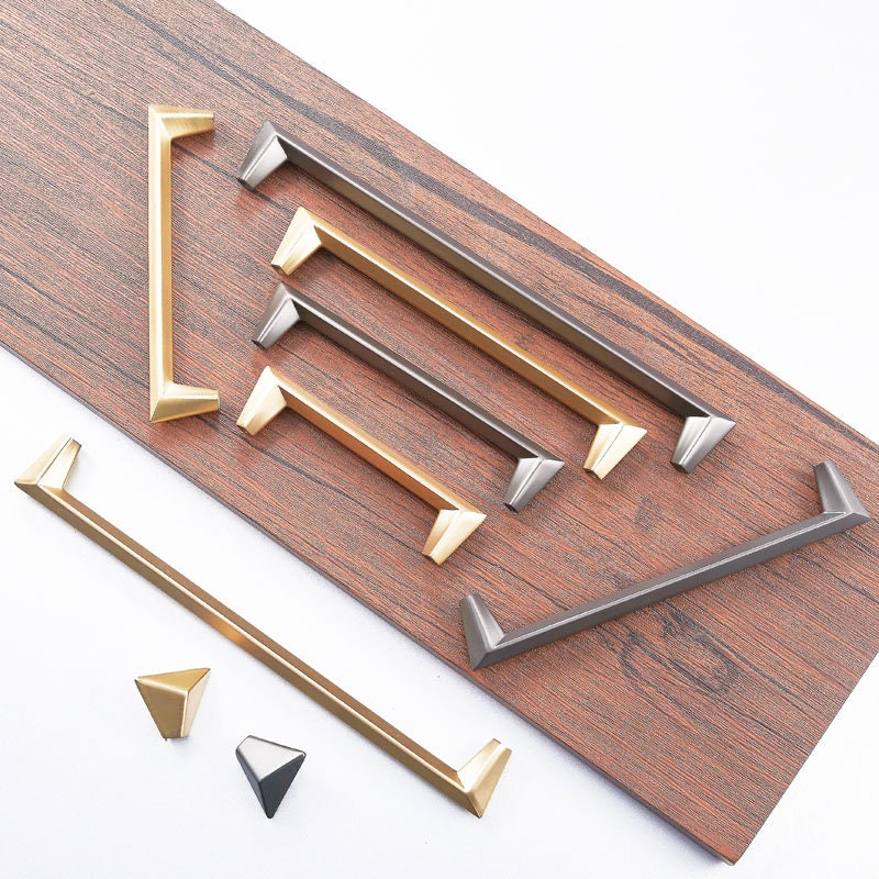 High Quality Geometric Pulls Handle Gold Door Knobs Etsy