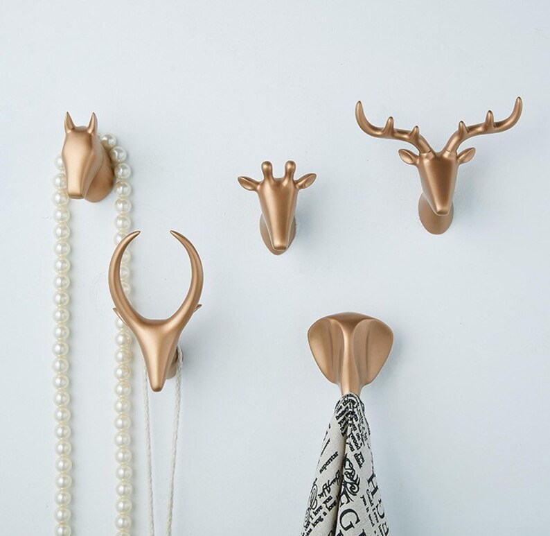 Modern Wall Hooks Animal Decorative Wall Hooks Handmade Coat Etsy