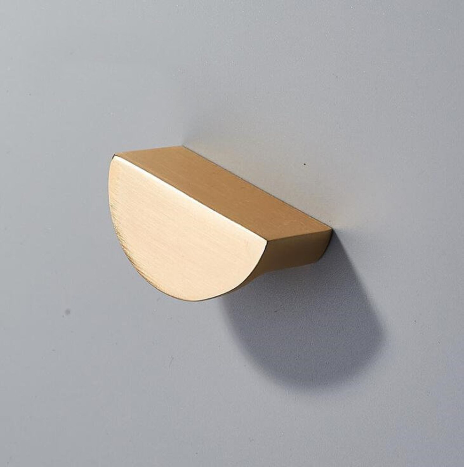 Semicircle Handle Brushed Brass Kitchen Door Knob Etsy