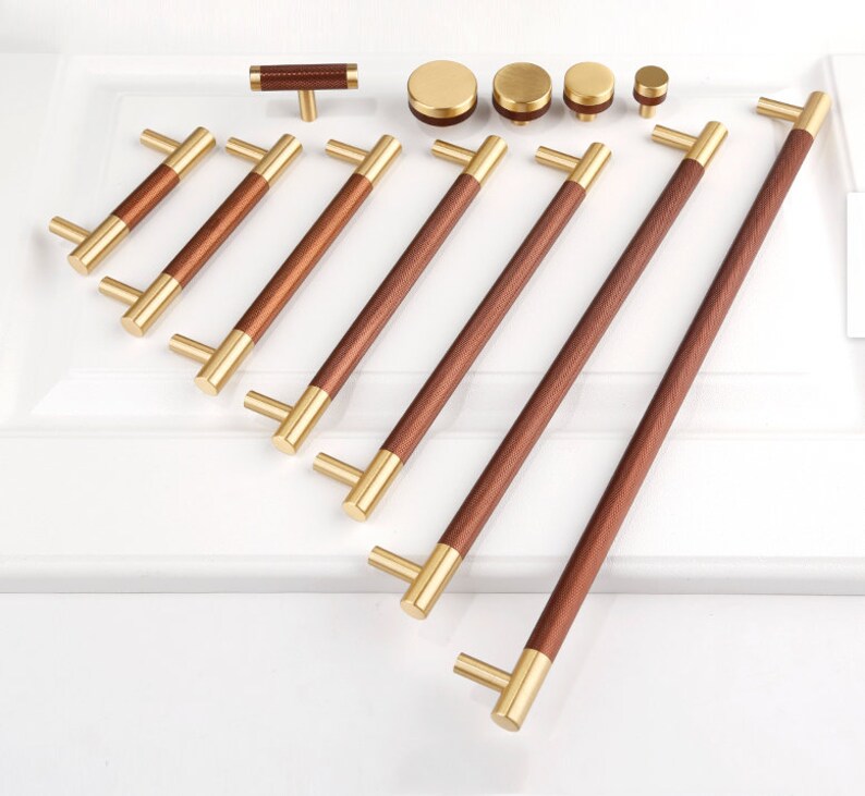 Extended Type Modern Brass Bar Pulls T Door Knobs Etsy