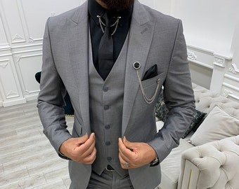dark grey pant coat