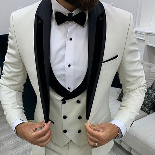 Men's Burgundy 3 Piece Suits Slim Fit Suits Wedding - Etsy