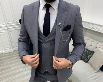 dark grey pant coat