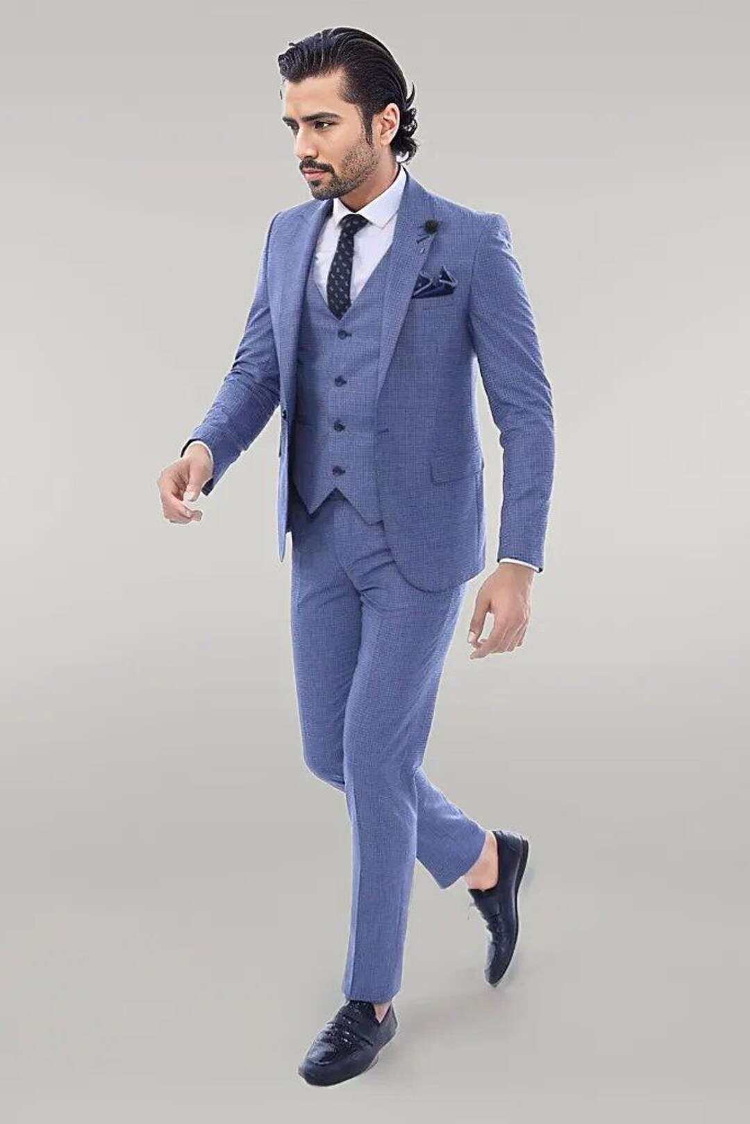 Dunkelblauer Anzug Herren Blauer Anzug Grauer Mantel Männer Anzüge