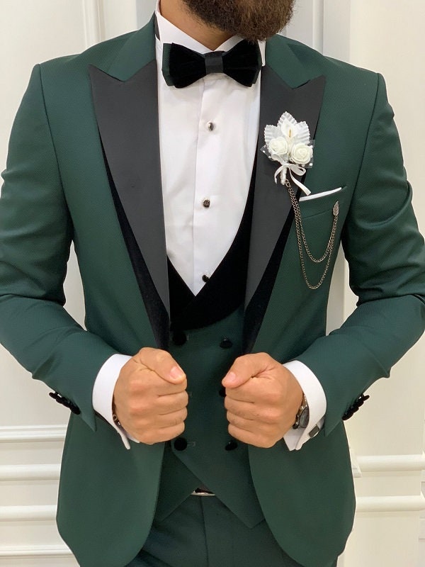 Men Suits Wedding Suit 3 Piece Suits Prom Suits Velvet | Etsy
