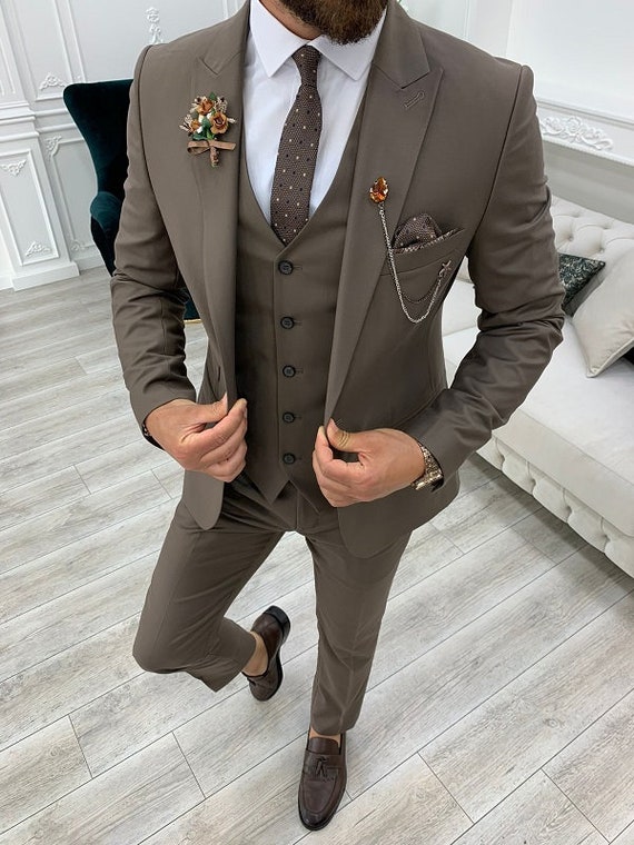 Harry Brown Wedding wool mix slim fit suit jacket in light grey | ASOS