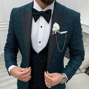 Abiti verde acqua, 3 pezzi, slim fit, un bottone, da sposo, da cerimonia, giacca e pantalone, abito verde acqua, abito da uomo verde acqua, abito da sposo slim fit verde acqua