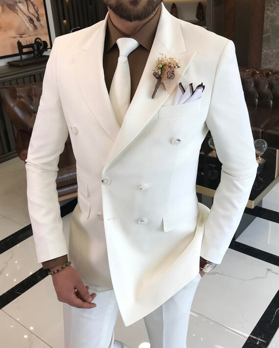 White slim fit suit best sale jacket