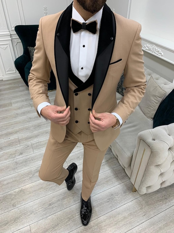 Men Suits 3 Piece Slim Fit Suit Set, One Button Wedding Prom Business Suit  Sets for Men, Men's Suit Jacket Vest Pants Set : : Clothing, Shoes