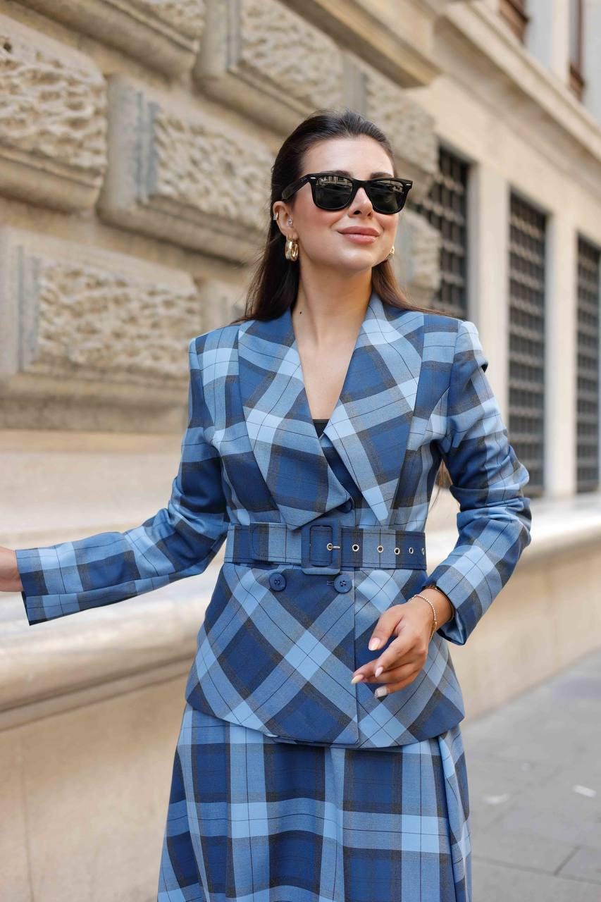 Tailleur Femme (jupe + Veste) Couleur Orange Clair - Marque One Step - Taille 38 - Coton - Occasion Très Bon état
