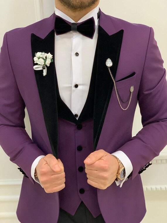 Purple hotsell wedding tuxedo