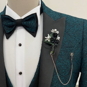 Teal Green Suits Teal 3 Piece Slim Fit One Button Wedding Groom Party Wear Coat Pant, Teal Suit, Men Teal Suit, Teal Slim Fit Groom Suit, GENT WITH