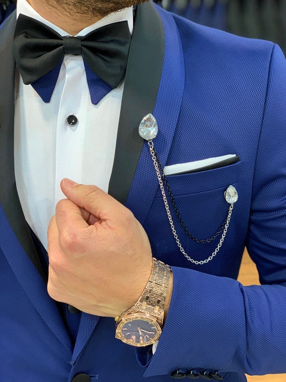 Prom suits blue shop and gold