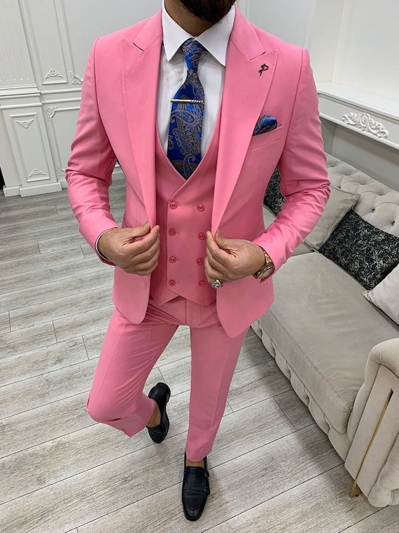 Buy Jeetethnics Boys Pink Coat Suit Set with Waistcoat Shirt and Trousers  (9063DJ) at Amazon.in