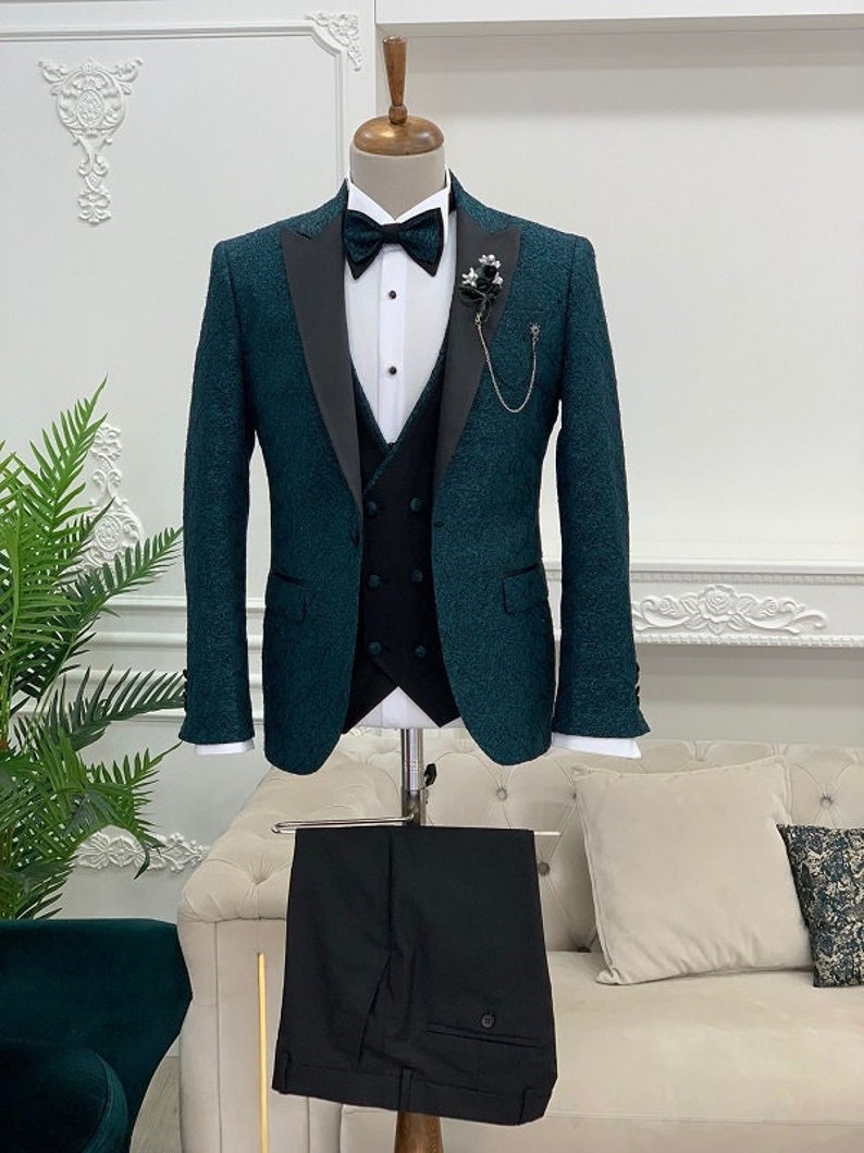 Teal Green Suits Teal 3 Piece Slim Fit One Button Wedding Groom Party Wear Coat Pant, Teal Suit, Men Teal Suit, Teal Slim Fit Groom Suit, GENT WITH