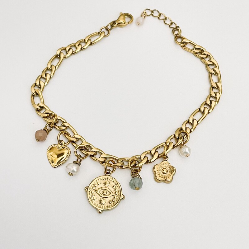 Bracelet Charme Or Acier Inoxydable - Élégance Durable & Moderne main image 1