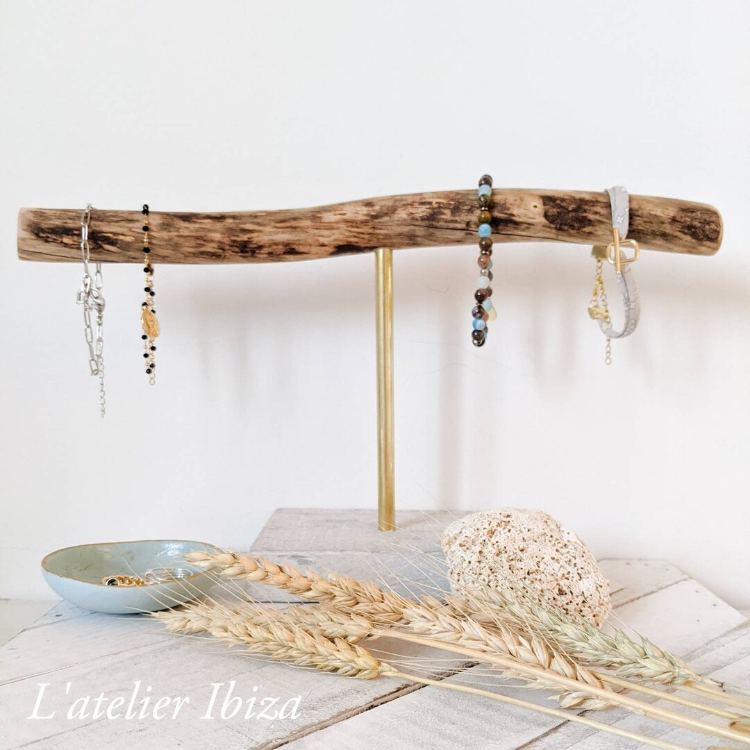 Support for Wristbands Display. Made of Aged Wood. Jewelry Etsy