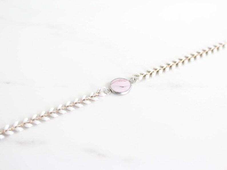 Nice bracelet for women or girls white string cabochon made with the polymer clay and resinWomens jewelrygrey and pink marble effect