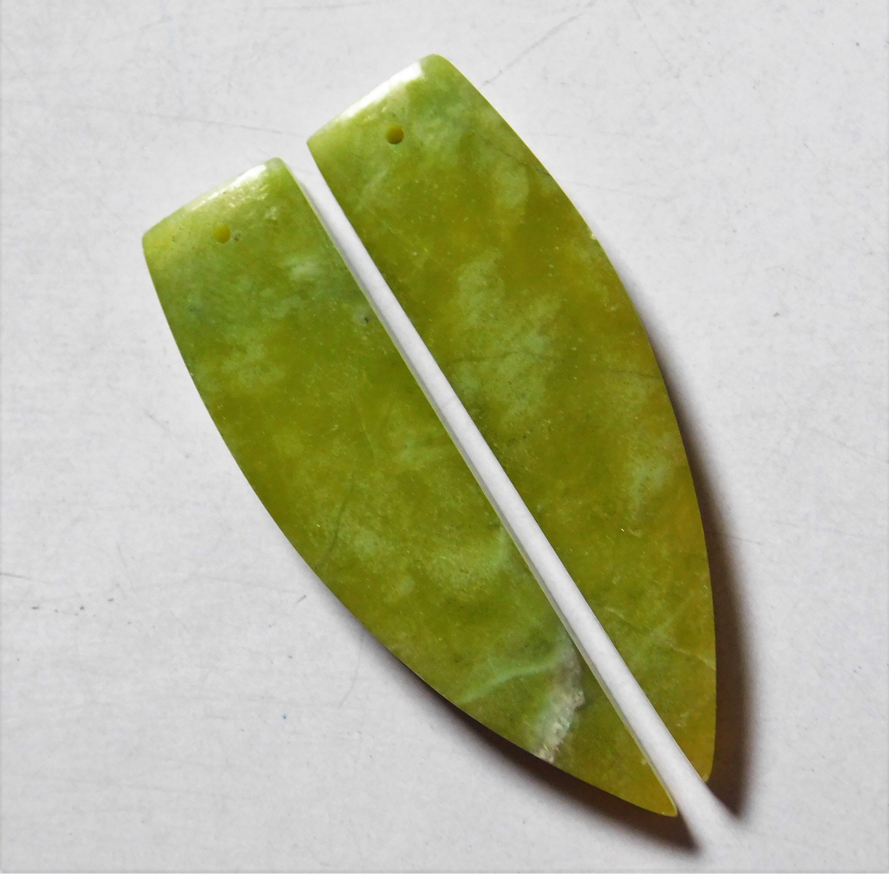 44.50 Cts Natural Green Jade 47mm X 11.7mm each Cabochon | Etsy