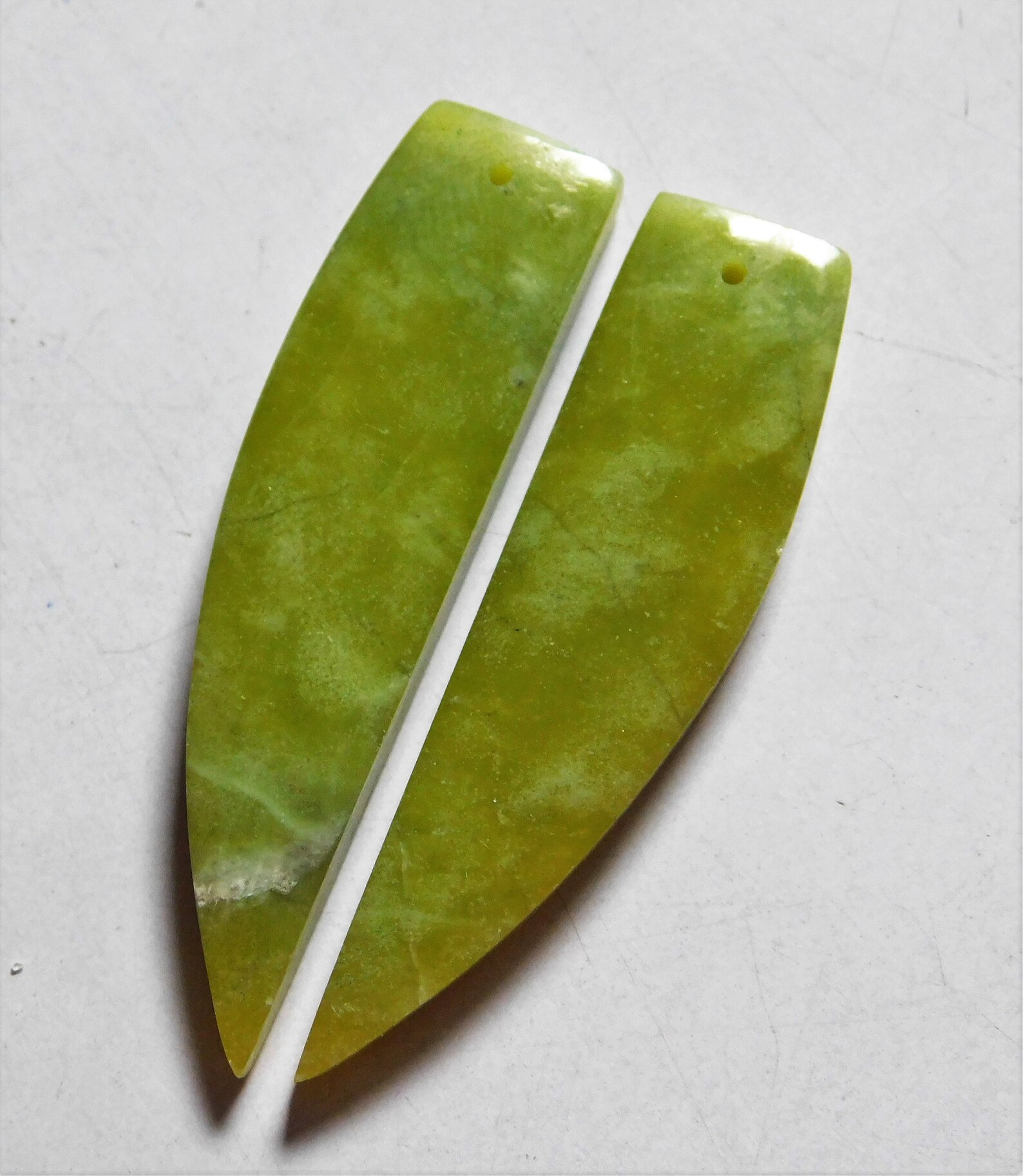 44.50 Cts Natural Green Jade 47mm X 11.7mm each Cabochon | Etsy