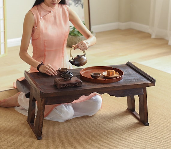 Foldable Traditional Chinese Floor Table Coffee Tea Or End Etsy
