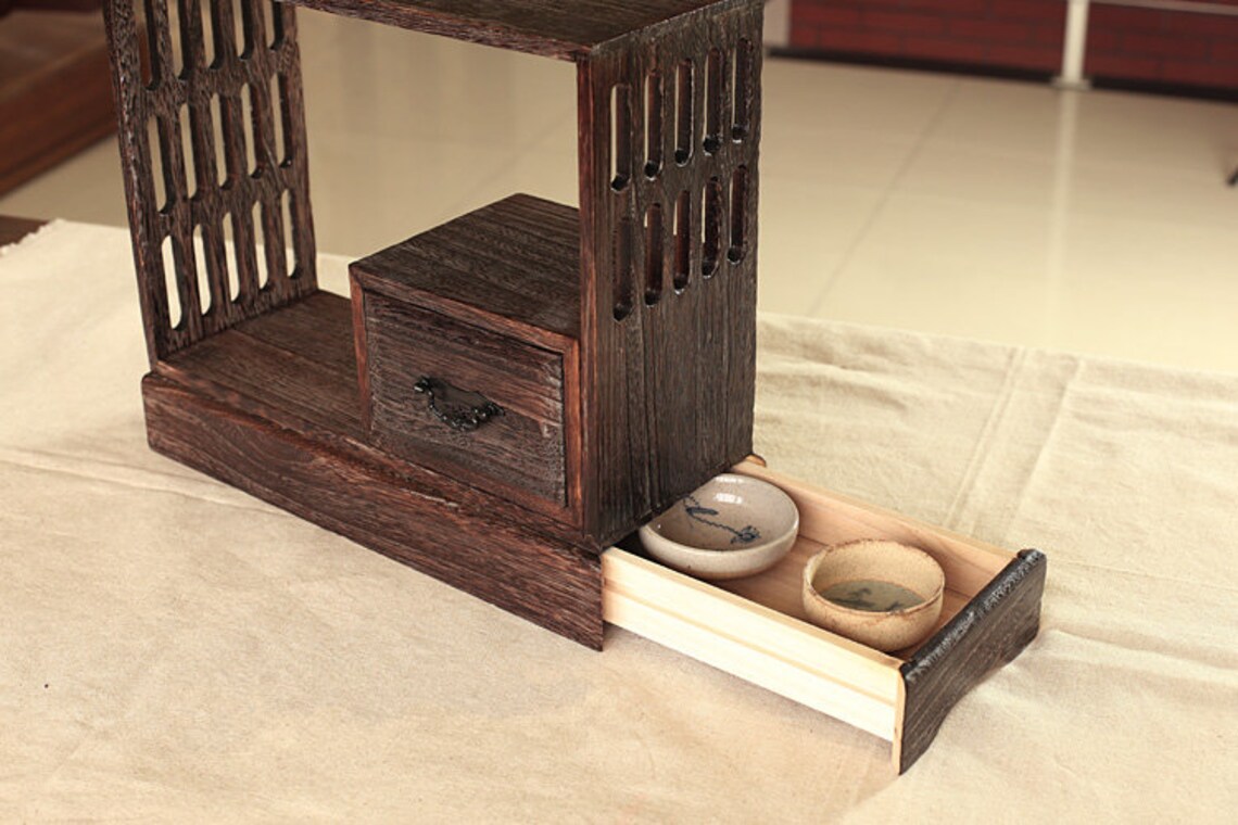 Wooden Bonsai display stand Indoor wooden plant stand Etsy